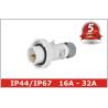Buy cheap IP67 Waterproof 3 Pin Industrial Electrical Plugs 20V 25V 40V 50V from wholesalers