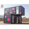 Buy cheap Pink And Black Prefabricated Container House Temporary Dormitory With Internal Stairs from wholesalers