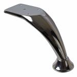 Curved Furniture Leg Feet 120mm Chrome Metal Sofa Legs Replacement