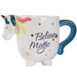 Cute Hand painted 3D Colorful Unicorn Mug Novelty Ceramic Animal Coffee Mug