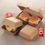 100% Recycled Corrugated Food Packaging Box Paper Hamburger Box Customized Shape