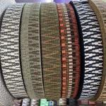 Width 80mm Elastic Webbing Straps , Embroidery Printing Nylon Strap Material