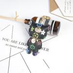 OEM Leather Teddy Bear Keychain , 65mm Cute Keychains For Women