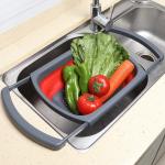 Silicone Collapsible Colander Strainer Over Sink Vegetable/Fruit Colanders