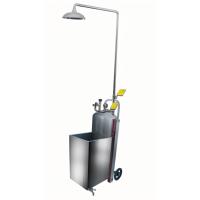 Buy cheap Durable Stainless Steel Mobile Eyewash Station 65L Catch Basin product