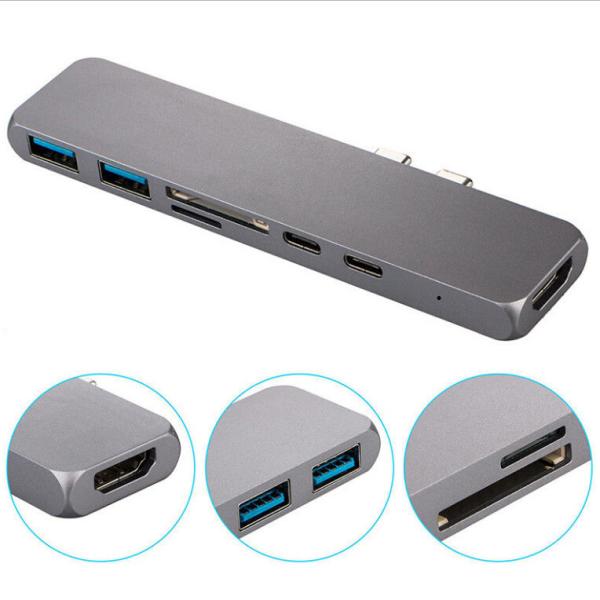 Buy cheap Dual USB-C Card Reader/ Hub EXCLUSIVELY for Apple Macbook Pro 2016 - 40GB/S Thunderbolt 3 (TB3) port from wholesalers
