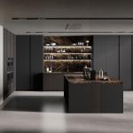 Custom Modern Furniture Kitchen Dining Room Cabinet Wood Veneer Door Panel