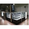 Buy cheap T5 LED Glass Cell Phone Kiosk 8mm Thick Tempered Glass Cell Phone Display Showcase from wholesalers