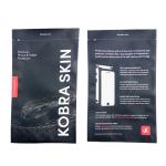 3 Side Heat Seal Aluminum Foil Black Plastic Zipper Mylar Bag with tear Notches