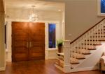 House Main Solid Wood Doors EPE Inside Durable Frame With Front Grill Designs