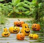 Halloween decoration fiberglass pumpkin lamp sculpture