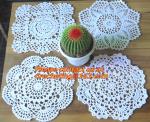 Multi Round Hand Made Crochet doily/placemat coasters/placemat set/shabby chic