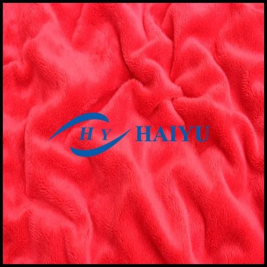 Buy cheap Red Plain Velboa Fur Fabric Heating Thermal Lining Fabric 150-500 G Weight from wholesalers