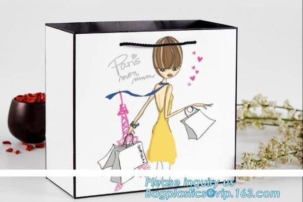 Buy cheap Paper Gift Bags With Handles Matte Luxury Modern Fancy Elegant For Presents Merchandise Retail Boutique Clothing Wedding from wholesalers