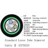 Buy cheap Black Coating Color Outdoor Fiber Cable , High Strength Outdoor Armored Fiber Optic Cable from wholesalers