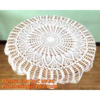 Buy cheap 80cm Round cotton crochet tablecloth, Tablemat, Corcheted Lace Table linen, Tablecloth product