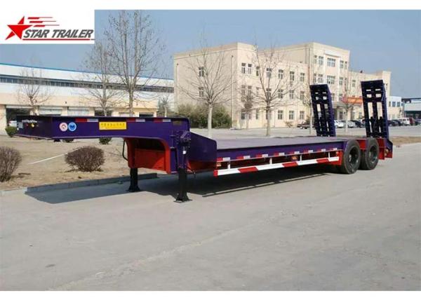 Buy cheap Hydraulic Semi Low Loader Trailer , Reinforced Lowboy Heavy Equipment Trailers from wholesalers