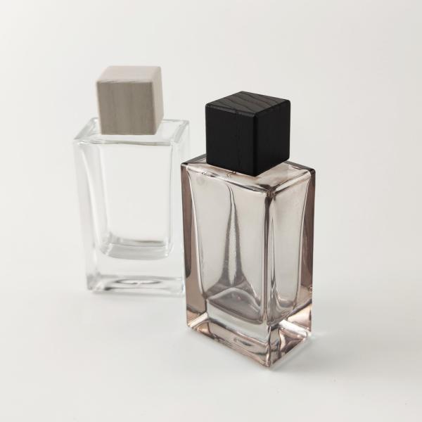 Buy cheap Stylish Clear Coated Empty Glass Oil Perfume Cologne Bottle With Wooden Cap from wholesalers