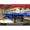 Buy cheap 2 axle Flat bed Container Semi Truck Trailer with twist lock air bag suspension from wholesalers