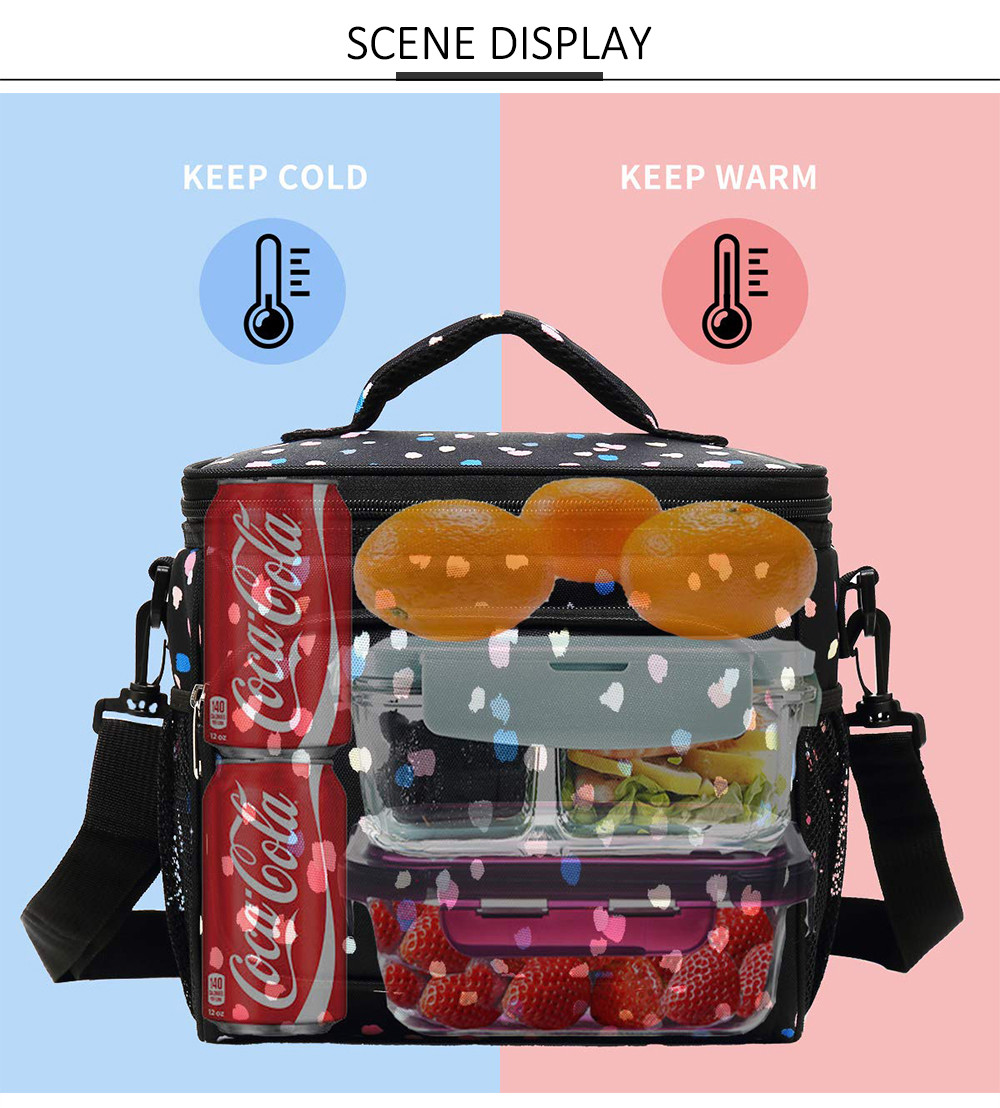Camping Hiking Outdoor Picnic Leakproof Reusable Large Bag with Adjustable Strap
