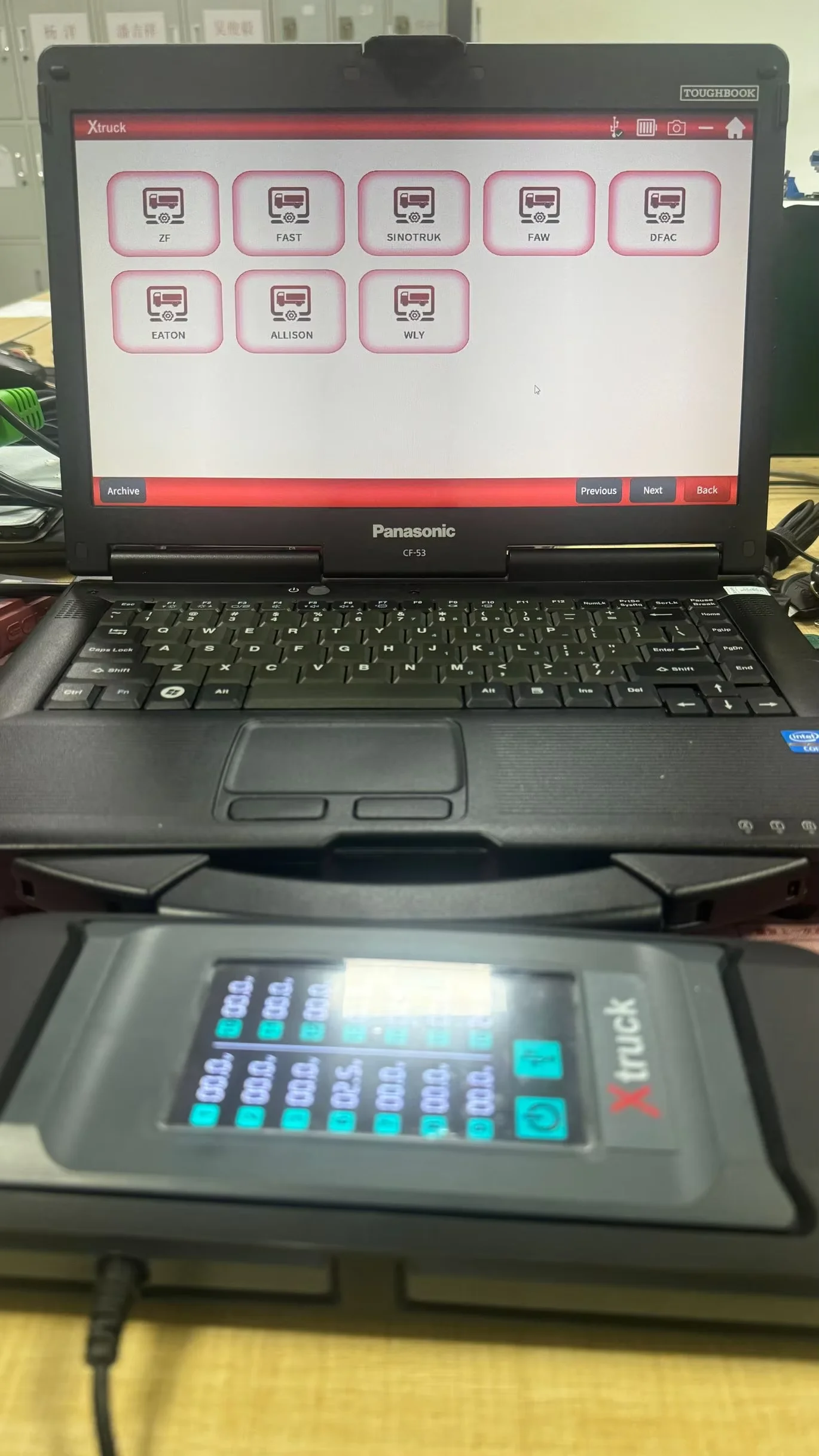 Xtruck FAST SINOTRUCK Faw Trailer truck diagnostic Chassis Inspection tool ZF gearbox transmission Testman +CF53