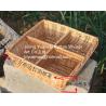 Buy cheap 2016 new square shape wicker living room table storage basket 4 partitions from wholesalers