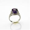 Buy cheap Fashion Jewelry 925 Silver Oval Pink Cubic Zircon Gemstone Ring (R193) from wholesalers