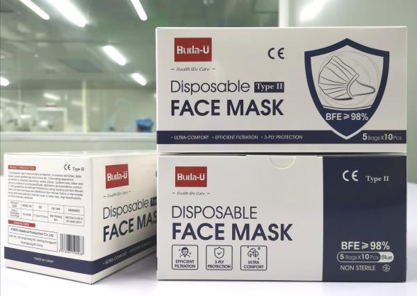 Buy cheap Buda-U Adult 3PLY Medical Protective Face Mask For Covid ASTM Level II from wholesalers