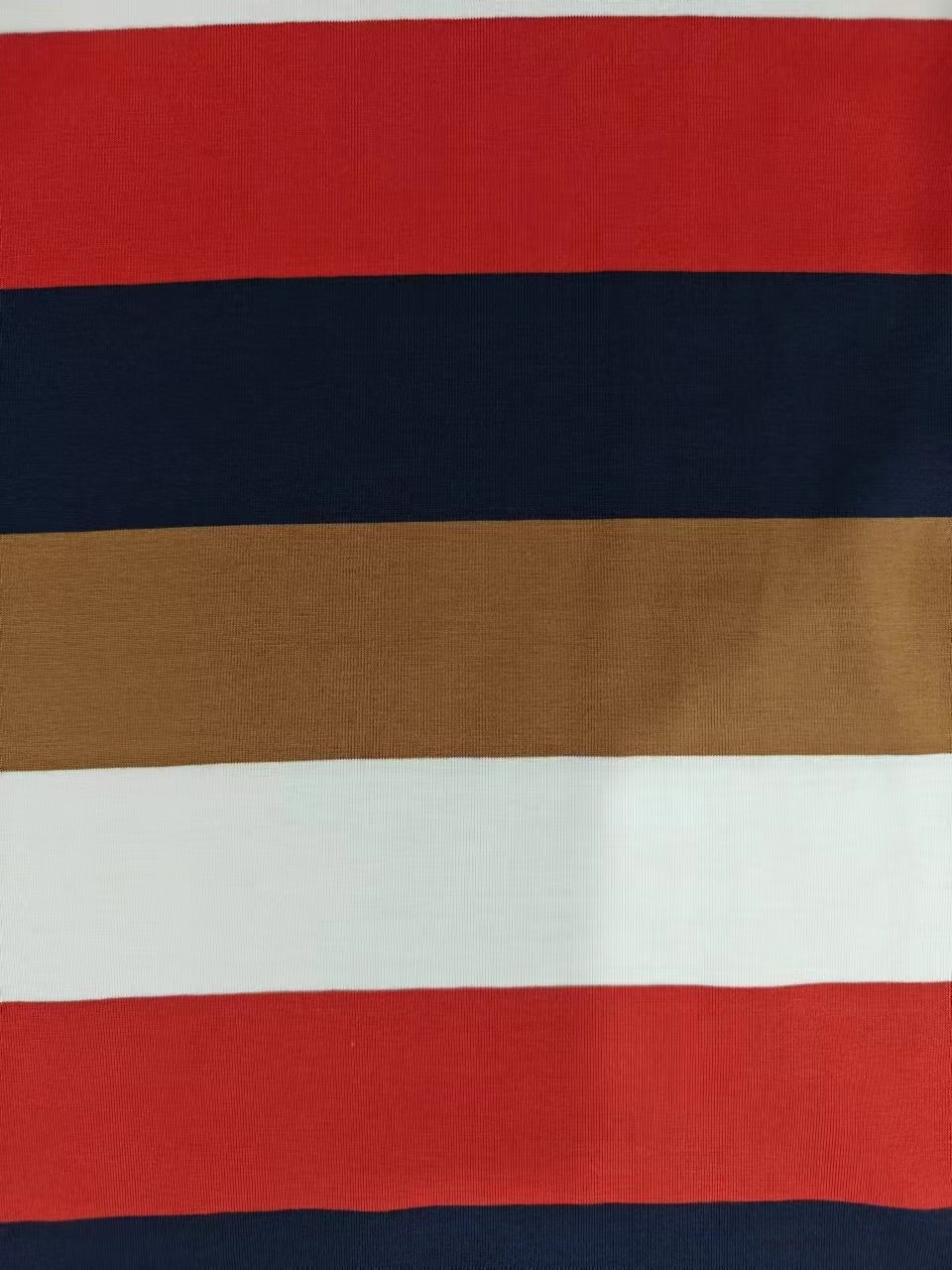 Smooth And Environmental Friendly Good Quality Striped Knit Fabric For T-Shirt
