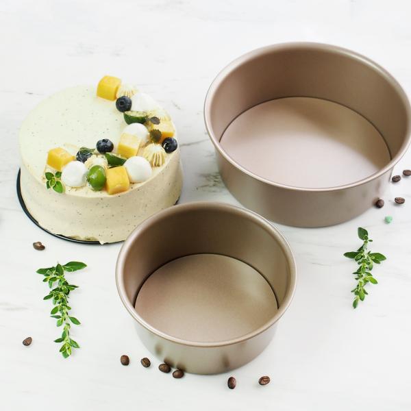 Buy cheap Food Grade Champagne Gold Round Removable Chassis Non - Stick Chiffon Cake Baking Mold from wholesalers