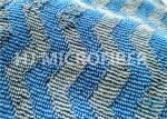 Microfiber Wavy Jacquard Twisted Pile Fabric / Mop Fabric , 150D / 144F Yarn