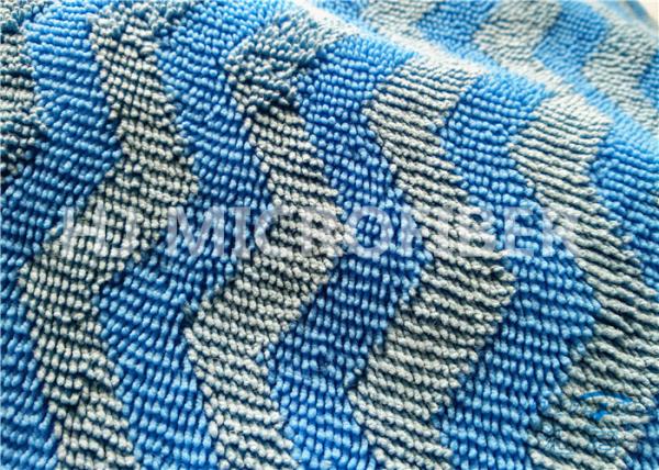 Buy cheap Microfiber Wavy Jacquard Twisted Pile Fabric / Mop Fabric , 150D / 144F Yarn Count from wholesalers
