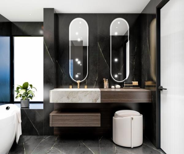 Buy cheap Fadior Stainless Steel Bathroom Vanity With Woodgrain Finish And Split Design from wholesalers