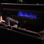 63'' 1600mm Water Vapor Electric Fireplace 3D Smoke Simulation Fire