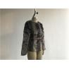 Buy cheap Brown Multi Textured Ladies Faux Fur Coats Collarless With Pu Belt TW74140 from wholesalers