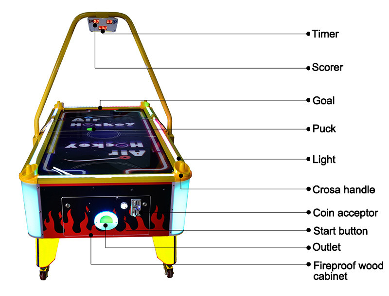 ODM Table Arcade Game Machines Air Hockey Pucks Pool 200w