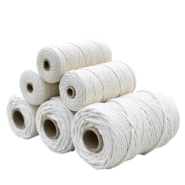 Buy cheap 3mm Natural Cotton Macrame Cord Twisted Bulk Parachute Rope for Macrame Wall Hangings from wholesalers