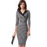 Buy cheap Formal Bodycon Womens Casual Dresses Long Sleeve MIDI Pencil Dress Custom garment manufacturers China from wholesalers