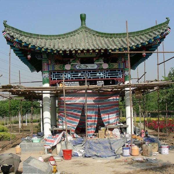 Buy cheap Wood Gazebo Chinese Style Pavilion 3m Grey Outdoor Garden Pavilion from wholesalers