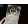 Buy cheap Laser Cut Acrylic Wedding Invitation Cards / Mirror Clear Invitation Card from wholesalers
