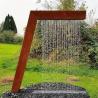 Buy cheap Outdoor L Shaped Corten Steel Water Feature waterfall With LED Light from wholesalers