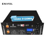 24V 200Ah Lithium Iron Battery Pack Rack Mounted Solar Lifepo4 48V 100ah Battery