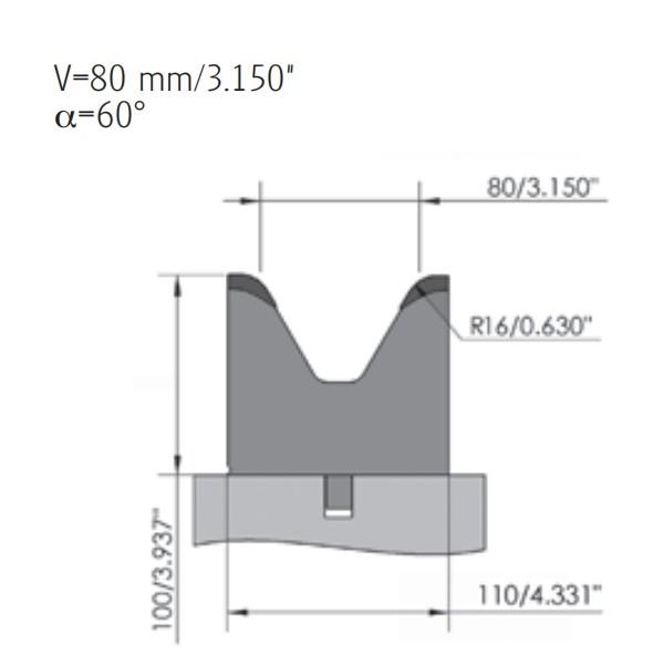Buy cheap Customizable Press Brake single v Die For bneding Sheet Metal Applications from wholesalers