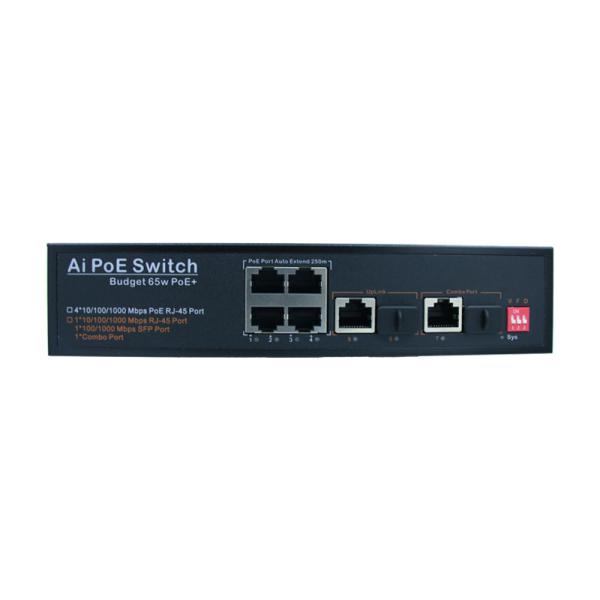 Buy cheap IEEE802.3x Industrial Unmanaged POE Switch Fiber Optic POE Switch 7 Gigabit Ports from wholesalers
