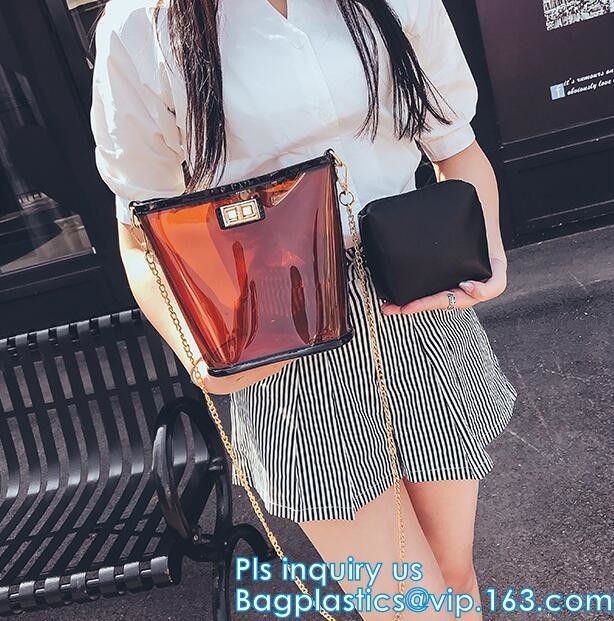 Waterproof Promotional Clear Tote Pvc Handle Shopping Bag, PVC Mat Waterproof Reusable Tote Shopping Bags, Summer Soft P