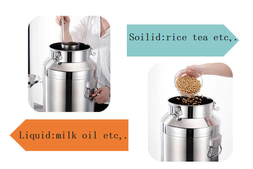 Thickened 20L Sealed Stainless Steel Milk Can Food Grade SUS304 Milk Storage