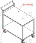 Buy cheap Aluminum Tube Vertical Trolley Double Decker Flatbed Trolley from wholesalers