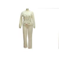 Buy cheap Thick Soft Coral Fleece Ladies Pajama Sets Warmest Winter Pajamas Yarn Dyed Rib product