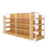 Buy cheap Small Metal Wood Display Shelving Gondola Rack For Shop Rustic from wholesalers