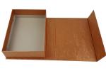 Brown Color Background Rigid Cardboard Material Book Shape Logo Printing Packing